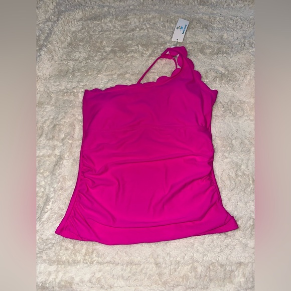 Women’s Beachsissi Swimsuit Top Scalloped New With Tags Size Medium - Picture 2 of 7